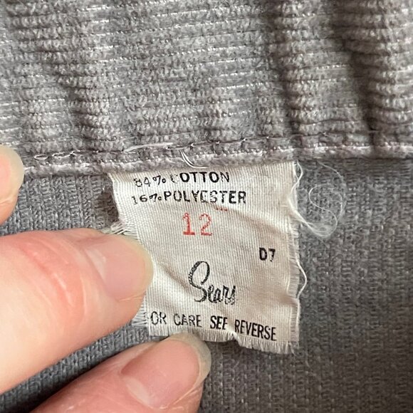 60's women's grey corduroy pants - vintage Sears - Picture 4 of 11